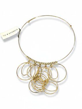 Stephan & Co Women's Trendy Gold Plated Metal Wire Wrap Choker Necklace NWT